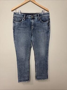 Silver Jeans Blue Denim Jeans - cropped size 29